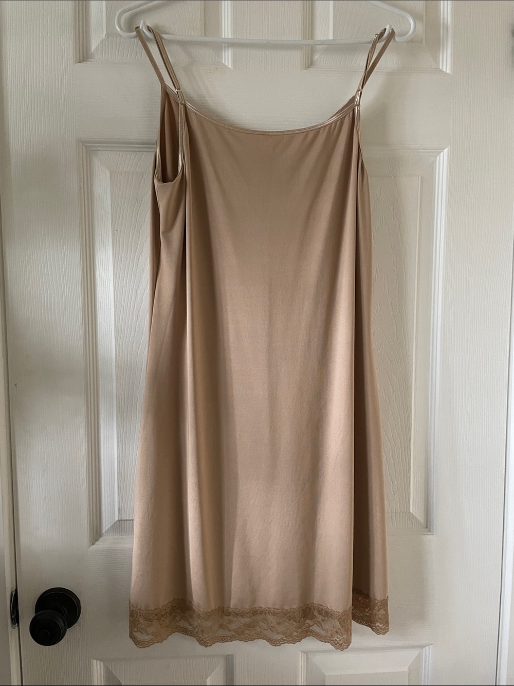 Elita reversible nude slip with lace trim
